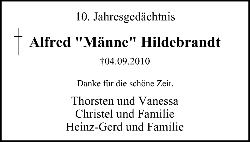 Traueranzeigen Von Alfred Hildebrandt Trauer In NRW De