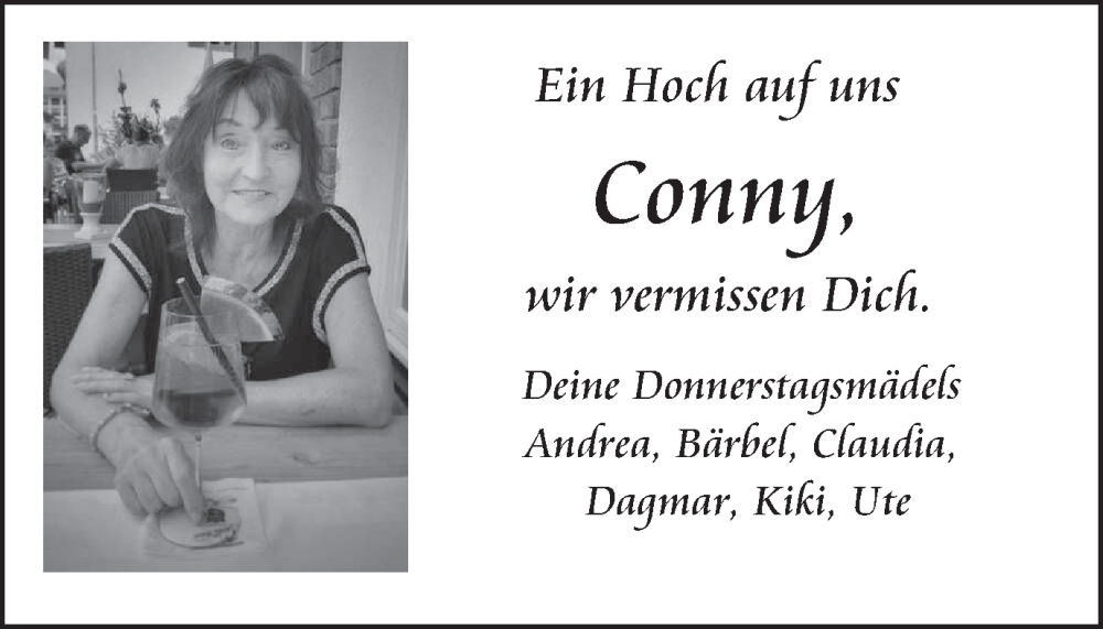 Traueranzeigen Von Conny Trauer In NRW De