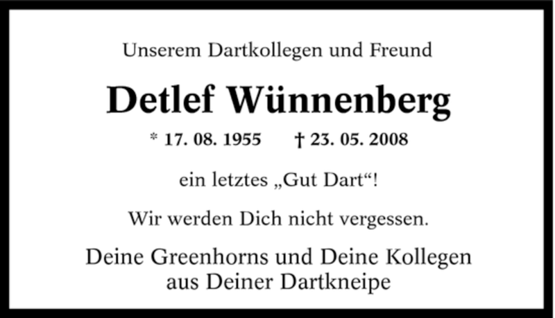 Traueranzeigen von Detlef Wünnenberg Trauer in NRW de