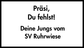 Traueranzeige von Präsi  von Mülheimer Woche