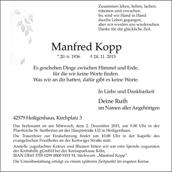 Traueranzeige von Hedwig Kuypers von Stadtanzeiger Velbert + Heiligenhaus
