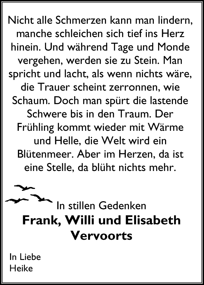  Traueranzeige für Nicht alle Schmerzen kann man lindern vom 02.12.2017 aus Klever Wochenblatt