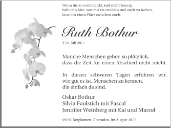 Traueranzeige von Oskar Bothur von Lüner Anzeiger
