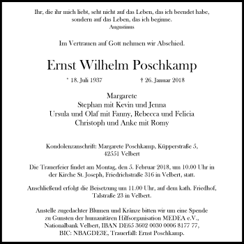 Traueranzeige von Jürgen Dose von Stadtanzeiger Velbert + Heiligenhaus