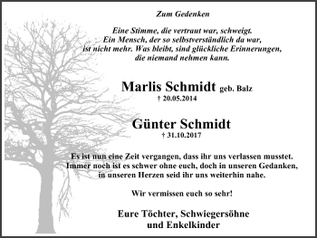 Traueranzeige von Marlis und Günter Schmidt von Stadtanz.Castrop-Rauxel