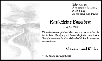 Traueranzeige von Karl-Heinz Engelbert von Lüner Anzeiger