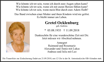 Traueranzeige von Willi Brühl von Wochen-Anzeiger Oberhausen