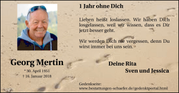 Traueranzeige von Georg Mertin von Lüner Anzeiger