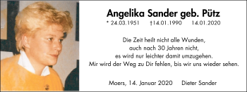 Traueranzeige von Angelika Sander von Mülheimer Woche