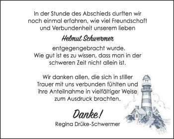 Traueranzeige von Helmut Schwermer von WVW Anzeigenblätter