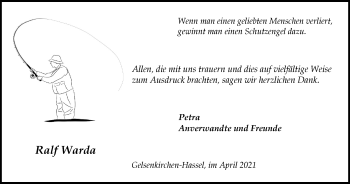 Traueranzeige von Ralf Warda von WVW Anzeigenblätter