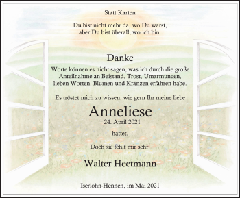 Traueranzeige von Iserlohn Heetmann von WVW Anzeigenblätter