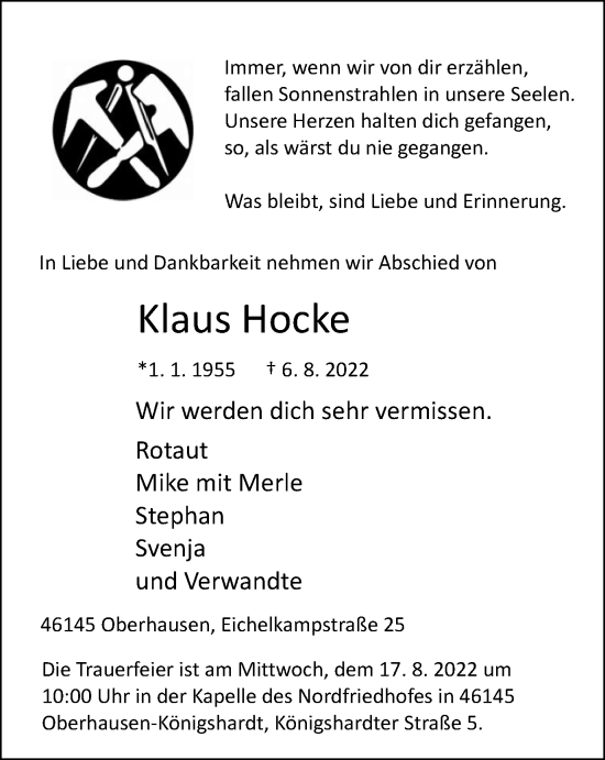 Traueranzeige von Klaus Klaus von WVW Anzeigenblätter
