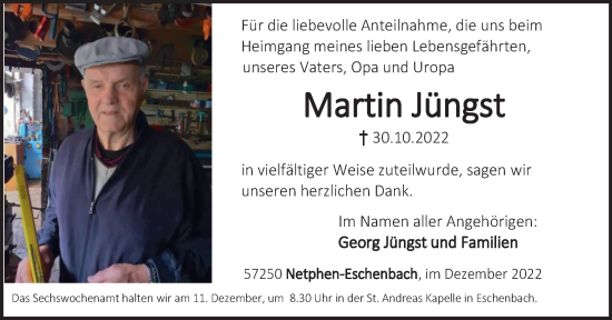 Traueranzeige von Martin Jüngst von Tageszeitung
