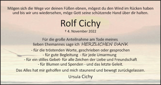Traueranzeige von Rolf Cichy von Tageszeitung
