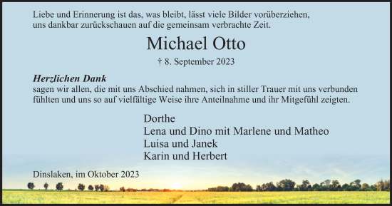 Traueranzeige von Michael Otto von Tageszeitung
