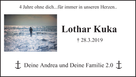 Traueranzeige von Lothar Kuka von WVW Anzeigenblätter