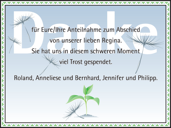 Traueranzeige von Regina  von Tageszeitung