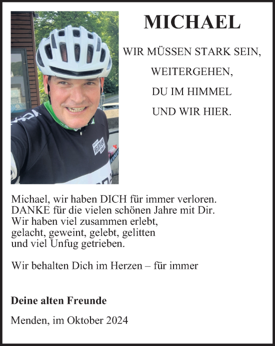 Traueranzeige von Michael  von Tageszeitung