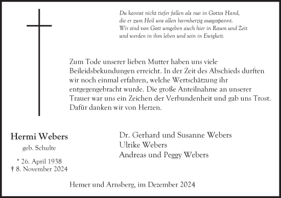 Traueranzeige von Hermi Webers von Tageszeitung