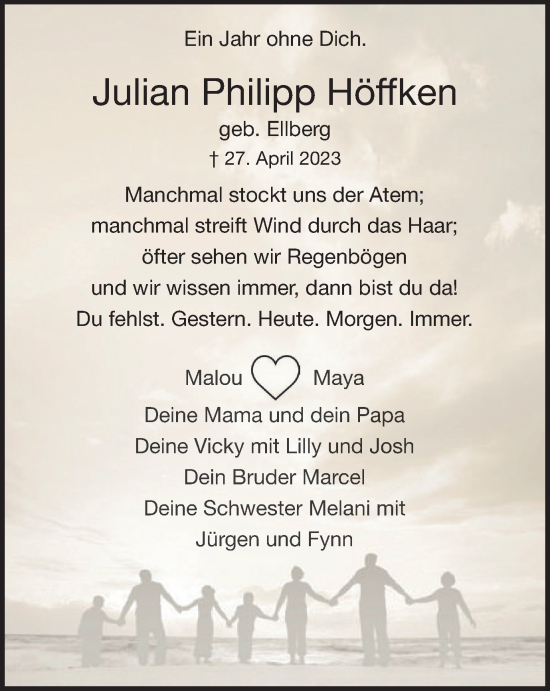 Traueranzeige von Julian Philipp Höffken von Tageszeitung