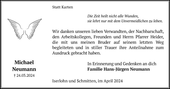 Traueranzeige von Michael Neumann von Tageszeitung