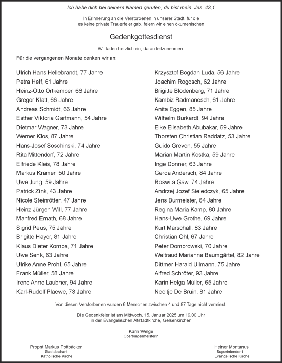 Traueranzeige von Im Gedenken 2024  von Tageszeitung