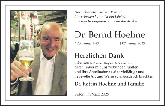 Traueranzeige von Bernd Hoehne von Tageszeitung
