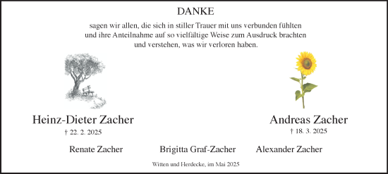Traueranzeige von Heinz-Dieter Zacher von Tageszeitung