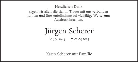 Traueranzeige von Jürgen Scherer von Tageszeitung