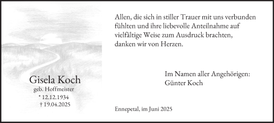Traueranzeige von Gisela Koch von Tageszeitung