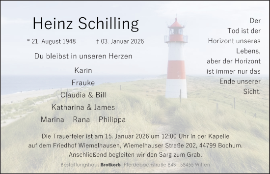 Traueranzeige von Heinz Schilling von Tageszeitung