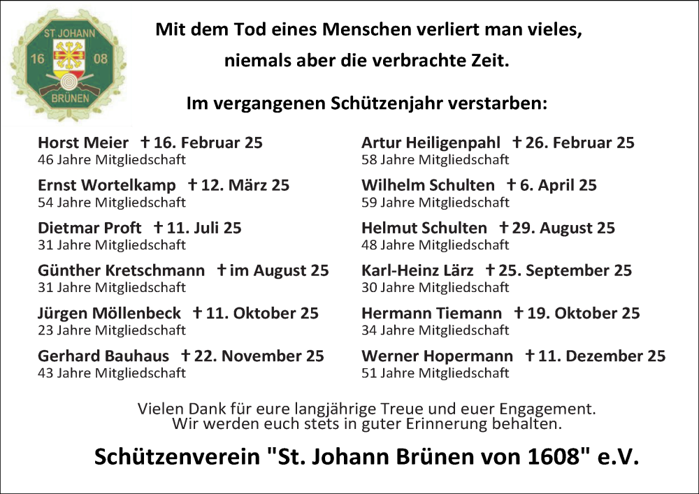  Traueranzeige für Totentafel vom 10.01.2026 vom 10.01.2026 aus Tageszeitung