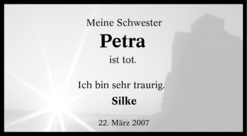 Traueranzeige von Ich bin sehr traurig. von Tageszeitung
