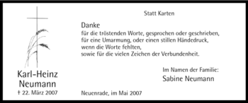 Traueranzeige von Karl-Heinz Neumann von Tageszeitung
