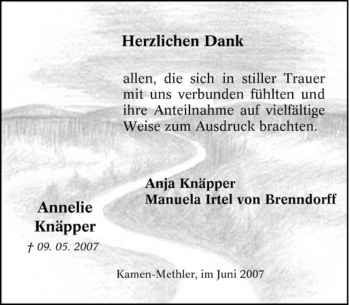 Traueranzeige von Annelie Knäpper von Tageszeitung