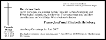 Traueranzeige von Theresia Weber von Tageszeitung
