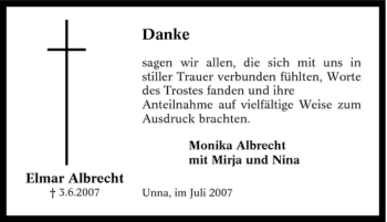 Traueranzeige von Elmar Albrecht von Tageszeitung