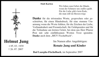 Traueranzeige von Helmut Jung von Tageszeitung