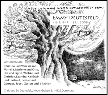 Traueranzeige von Emmy Deutesfeld von Tageszeitung