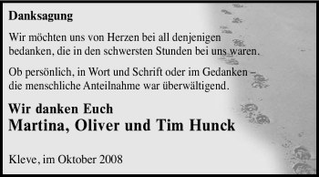 Traueranzeige von Unbekannt Unbekannt von Tageszeitung