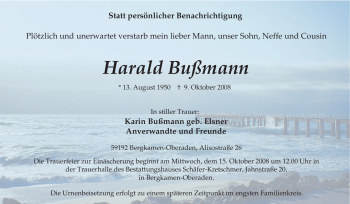 Traueranzeige von Harald Bußmann von Tageszeitung