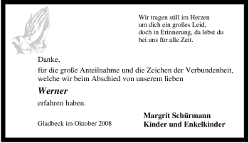 Traueranzeige von Werner Unbekannt von Tageszeitung