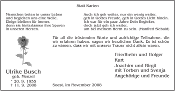 Traueranzeige von Ulrike Busch von Tageszeitung