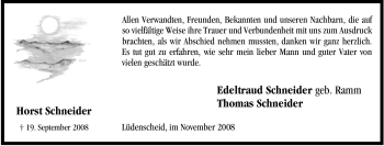 Traueranzeige von Horst Schneider von Tageszeitung