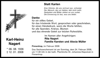 Traueranzeige von Karl-Heinz Nagert von Tageszeitung