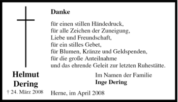 Traueranzeige von Helmut Dering von Tageszeitung