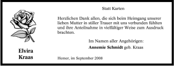 Traueranzeige von Elvira Kraas von Tageszeitung
