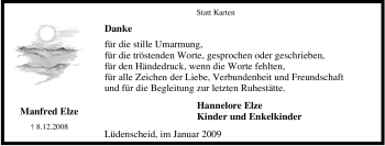 Traueranzeige von Manfred Elze von Tageszeitung
