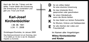 Traueranzeige von Karl-Josef Kirchenbüchler von Tageszeitung
